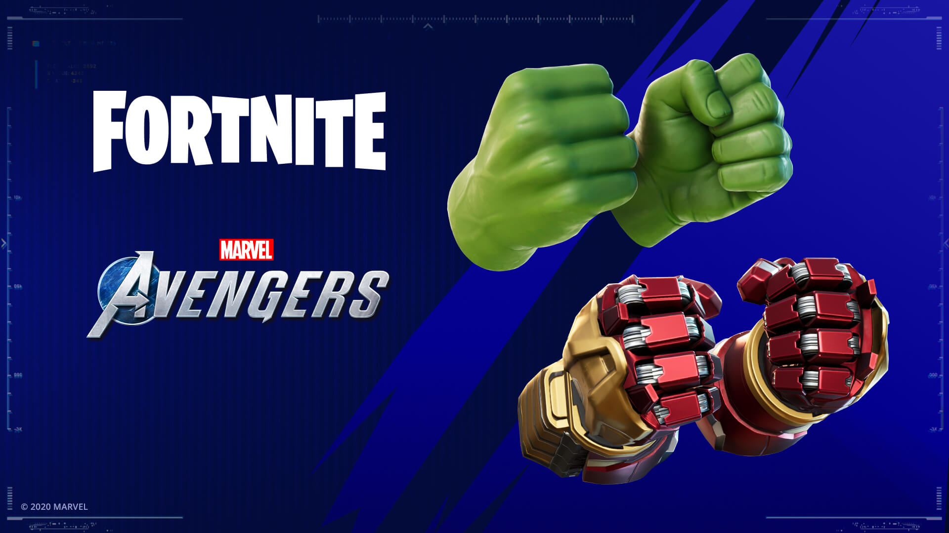 احصل على فأس Hulk Smasher من Fortnite وأسلوب Hulk Buster الإضافي الخاص بها من خلال المشاركة في النسخة التجريبية من MARVEL&amp;#39;S AVENGERS على XBOX ONE أو PLAYSTATION®4.