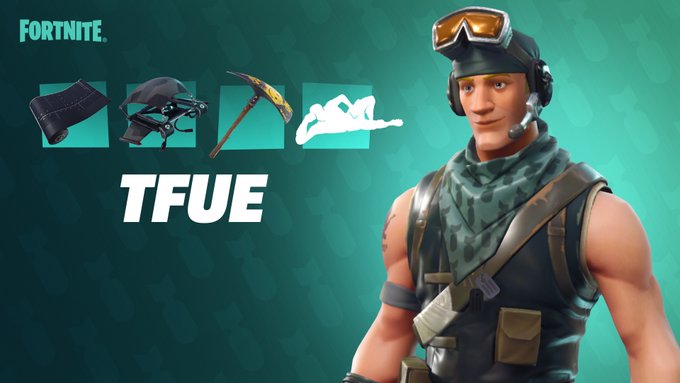 [Fortnite] حزمة خزانة اللاعب المحترف السابق ومقدم البث الحالي Tfue متاحة الآن في متجر العناصر