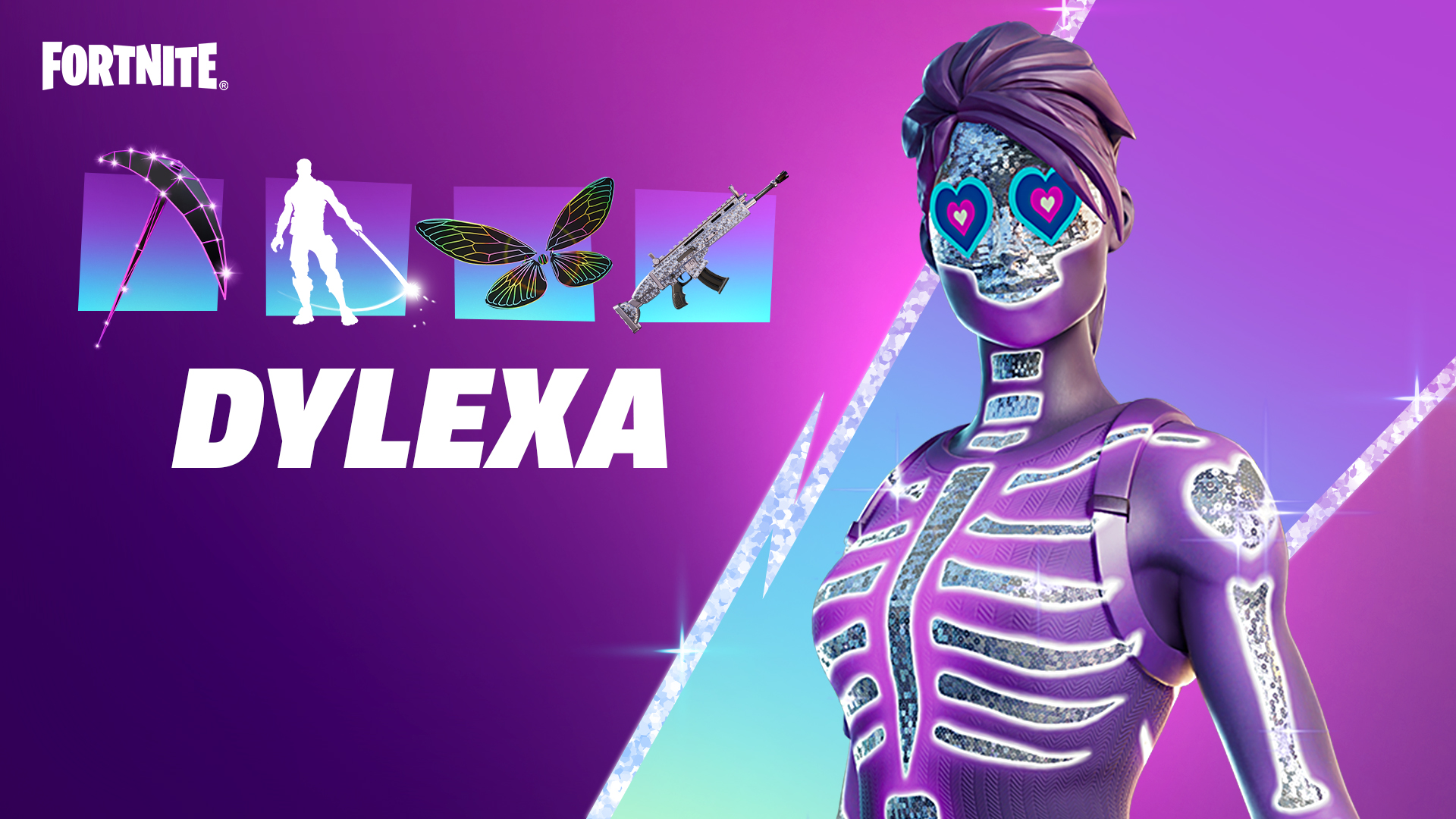 [Fortnite] خزانة Dylexa الخاصة بمقدم البث الأجنبي ومنشئ المحتوى متاحة الآن في متجر العناصر!