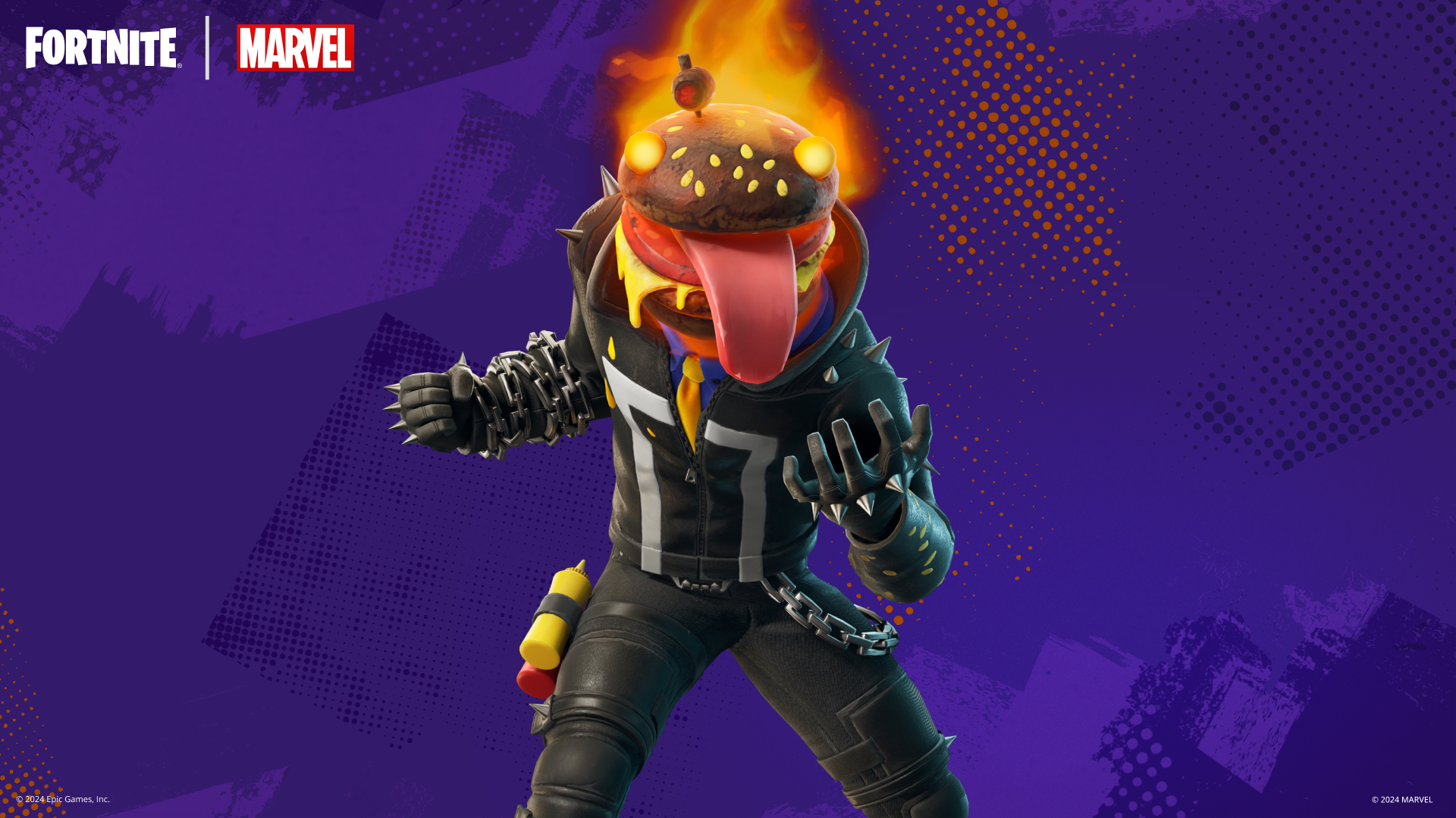 [Fortnite] يتوفر الآن مظهر جديد يجمع بين Beef Boss وGhost Rider في متجر العناصر!