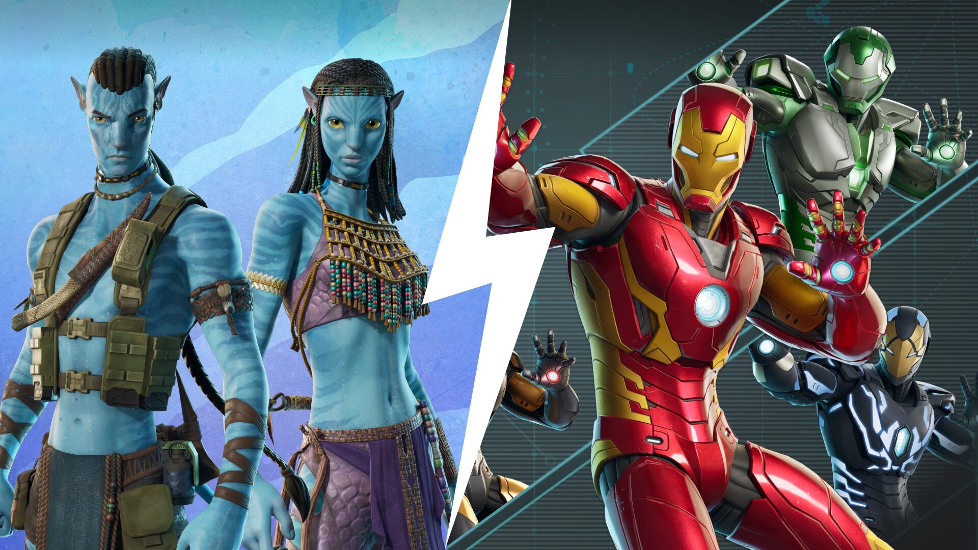 [Fortnite] تم الكشف عن صور Iron Man و Avatar Collaboration Skins!